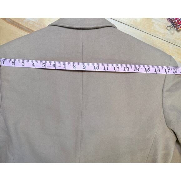 VTG JG Hook Wool Blend Cropped Fitted Blazer Camel Size M Academia Preppy Career - Picture 8 of 11